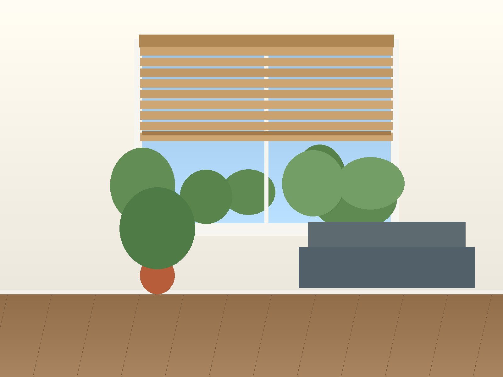 2-inch wood blind
